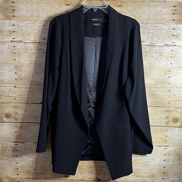 torrid Jackets & Blazers - Studio by Torrid Open Front Black Lined Suit Jacket Shawl Collar NWOT Size 2X